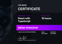 Origamid React with TS Certificate