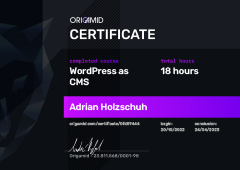 Origamid WordPress CMS Certificate